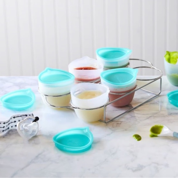 Pampered Chef Mini Freezer Bowls and Rack - Picture 1 of 4